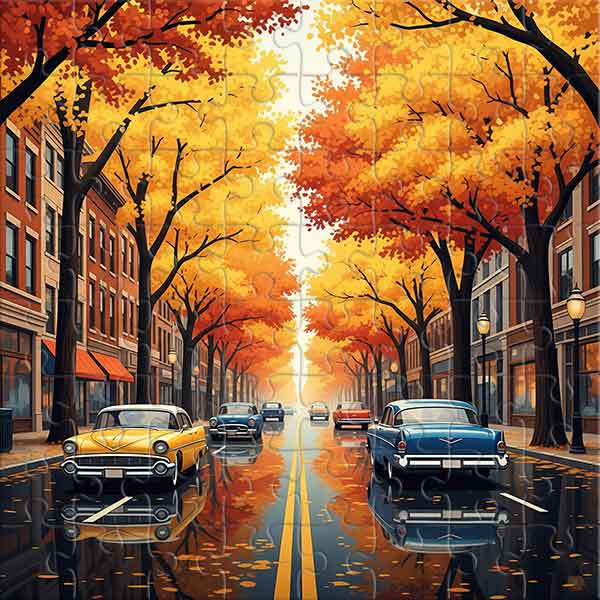 Autumn Avenue Jigsaw Puzzle