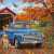Herbstlandschaft mit Retro-Pickup und Hunden Puzzle
