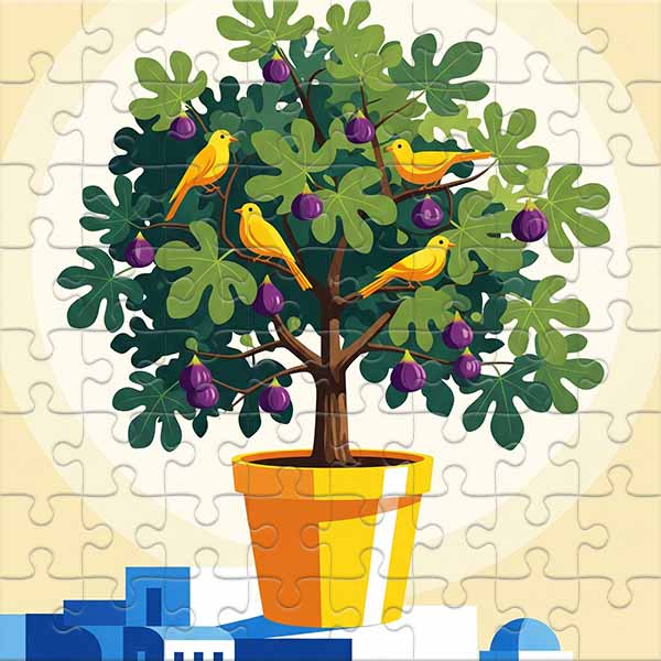 Fig Tree and Birds Jigsaw Puzzle