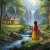 Waldhäuschen am Wasserfall Puzzle