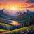 Mountain Landscape at Sunset Jigsaw Puzzle