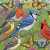 Vögel und Schmetterlinge zwischen Blumen Puzzle