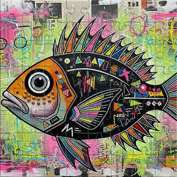 Colorful Fish in Abstraction Jigsaw Puzzle
