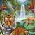 Tiger und Bewohner des tropischen Waldes Puzzle