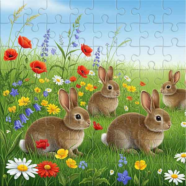 Wildflowers and Rabbits