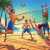 Beach Volleyball on the Coast Jigsaw Puzzle
