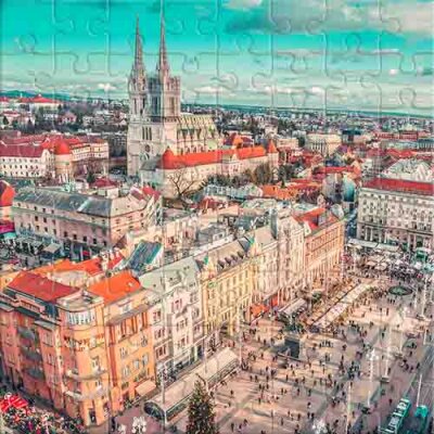Panorama del Zagreb nocturno