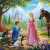 Romantic Story in a Garden Near the Palace Jigsaw Puzzle