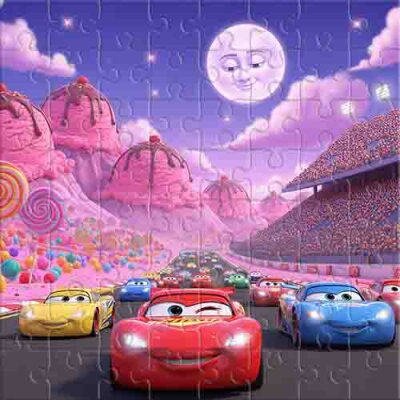 Courses au Royaume des Friandises Puzzle