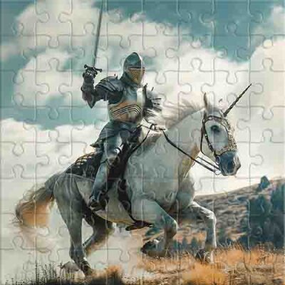 Rider of Light and the Mythical Unicorn Jigsaw Puzzle