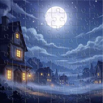 Magic Night in the Valley of Stars Jigsaw Puzzle