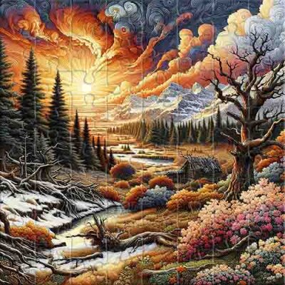 L'Éclat de la Vallée Montagneuse Puzzle