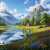 Alpine Idyl in a Blooming Valley Jigsaw Puzzle