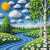 Blue River in Daisy Valley Jigsaw Puzzle