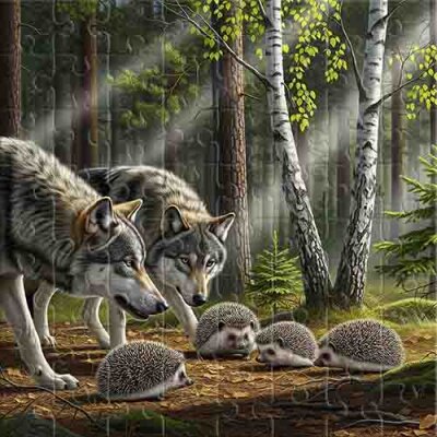 Encuentro inesperado de lobos y erizos