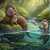 Otter Family Fishing Jigsaw Puzzle