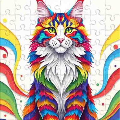 Bunte Maine Coon Katze