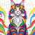 Bunte Maine Coon Katze Puzzle