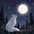 Clair de lune et renard polaire Puzzle