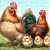 La poule, le coq et les petits poussins Puzzle