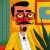 Man in Round Glasses and Yellow Jacket Jigsaw Puzzle