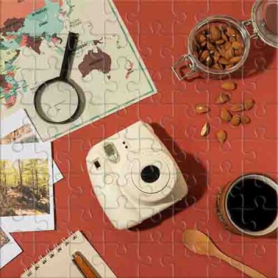 Coffee and the World Map Jigsaw Puzzle