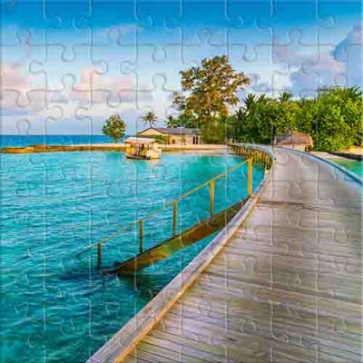 Die Blaue Lagune der Malediven Puzzle