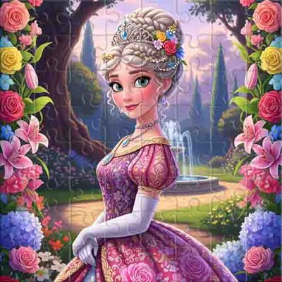 Princesse dans le jardin royal Puzzle