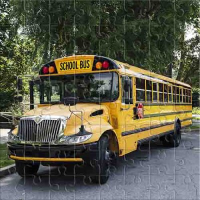 Der ikonische gelbe Schulbus Puzzle