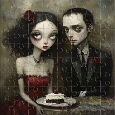 Ein Date in Purpurtönen Puzzle