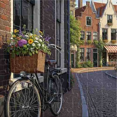 Rincón acogedor del barrio antiguo Rompecabezas