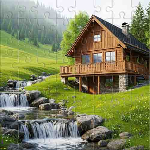 Затишний котедж біля гірського струмка