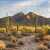Golden Valley of Saguaro Cacti Jigsaw Puzzle