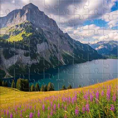 Lago de cristal al pie de las Montañas Rocosas - Rompecabezas en línea ...