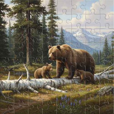Masters of the Mountain Forest Jigsaw Puzzle