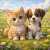 Best Friends Among Summer Flowers Jigsaw Puzzle