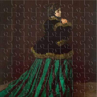 Camille Doncieux o La mujer del vestido verde (Claude Monet) Rompecabezas