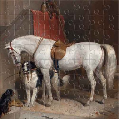Las Mascotas del Príncipe Jorge de Cambridge (Edwin Henry Landseer) Rompecabezas