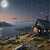 Lonely House Under a Full Moon Jigsaw Puzzle