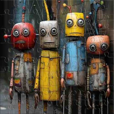 Quatre Amis de Fer Puzzle