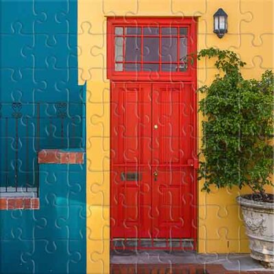 Яскраві двері району Бо-Каап Пазл