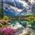 Mirror Lake at the Foot of the Mountains Jigsaw Puzzle