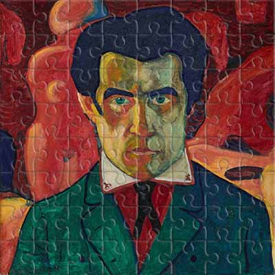 Autorretrato 1910-1911 (Kazimir Malévich) Rompecabezas