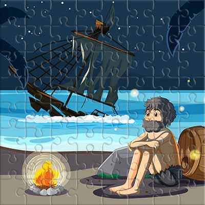 Perdu sur une île déserte Puzzle