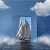Surrealistische Landschaft mit Segelboot Puzzle