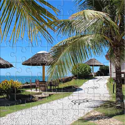Cozy Under the Palms Jigsaw Puzzle