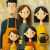 Stylized Portrait of a Happy Family Jigsaw Puzzle