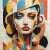 Abstract Graphic Portrait Jigsaw Puzzle