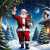 Santa Claus en un Pueblo Nevado Rompecabezas