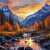 Autumn Sunset in a Mountain Valley Jigsaw Puzzle